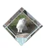 Himalayakatze - Kristallwürfel mit Katzenbild, Pferdebild im Kristall, sechseckiger Papierclip von der Marke Art-Dog