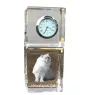 Himalayan Cat - crystal clock with a photo, photo of a cat in crystal, personalized desk clock by Art-Dog brand