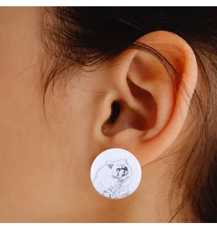 Chat de l'Himalaya - boucles d'oreilles avec votre chat bien-aimé, photo personnelle, accessoire parfait pour les amoureux des chats de la marque Art.-Dog