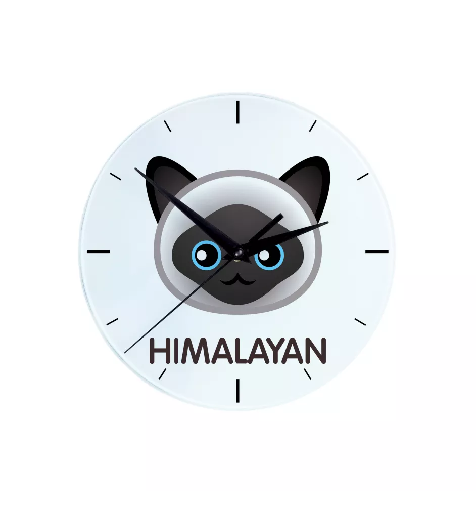 Himalayen - horloge MDF avec graphisme et logo de la marque Art-Dog