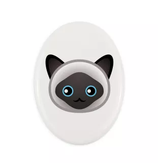 Himalayan - ceramic tombstone plaque with graphics and inscription by Art-Dog brand