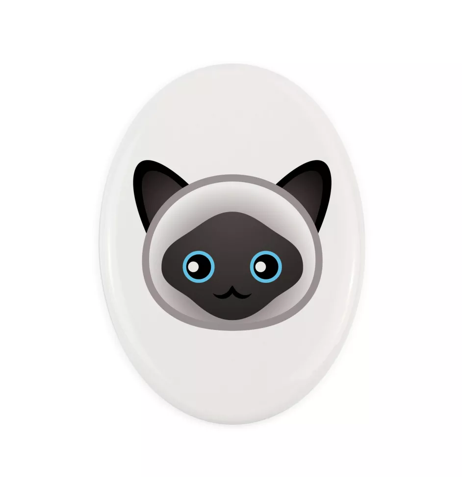 Himalayan - Grabplatte aus Keramik mit Grafik und Schriftzug der Marke Art-Dog