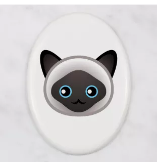 Himalayan - Grabplatte aus Keramik mit Grafik und Schriftzug der Marke Art-Dog