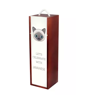 Javanais - boîte à vin avec graphisme et logo de la marque Art-Dog