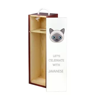 Javanais - boîte à vin avec graphisme et logo de la marque Art-Dog
