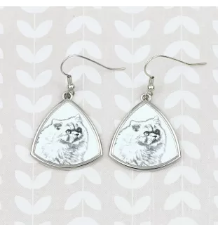 Chat de l'Himalaya - boucles d'oreilles avec un chat, boucles d'oreilles pendantes avec une image, bijoux personnalisés avec l'impression de la marque Art-Dog