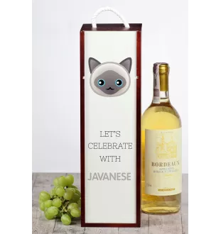 Javanais - boîte à vin avec graphisme et logo de la marque Art-Dog