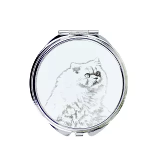 Chat de l'Himalaya - miroir de poche avec un chat, miroir personnalisé pour sac à main, miroir compact avec impression de la marque Art-Dog