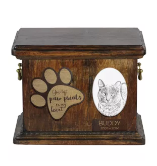 Chat Korat - urne pour les cendres de chat, urne pour chat avec photo, boîte personnalisée pour les cendres de chat de la marque Art-Dog