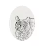 Korat Cat - commemorative plaque with a cat photo, tombstone with a print, personalized oval plaque from the Art-Dog brand