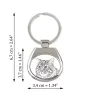 Kurilian bobtail à poil long - porte-clés avec un chat, porte-clés imprimé, breloque personnalisée de la marque Art-Dog
