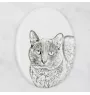 Chat Korat - une plaque commémorative avec une photo de chat, une plaque funéraire avec une impression, une plaque ovale personnalisée de la marque Art-Dog