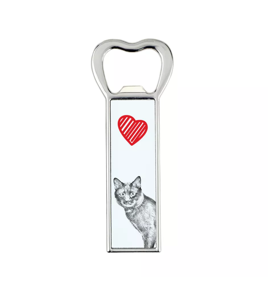 Bobtail kurilien - ouvre-bouteille avec un chat, ouvre-bouteille personnalisé pour le réfrigérateur, cadeau unique pour homme de la marque Art-Dog