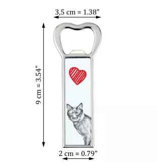 Kurilianer Bobtail - Flaschenöffner mit Katze, personalisierter Kühlschranköffner, ein einzigartiges Geschenk für Männer von der Marke Art-Dog.