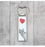 Kurilian bobtail - bottle opener with a cat, personalized fridge opener, unique gift for men by Art-Dog brand