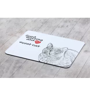 Korat Katze - Mauspad mit Druck, personalisiertes Mauspad mit Katze, einzigartiges Gadget für Büroangestellte von Art-Dog.