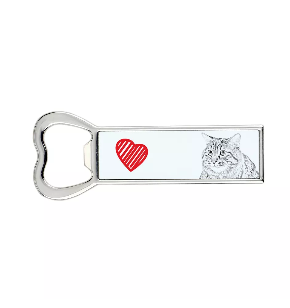Kurilian bobtail à poil long - ouvre-bouteille avec un chat, ouvre-bouteille personnalisé pour le réfrigérateur, cadeau unique pour homme de la marque Art-Dog