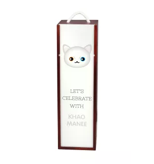 Khao Manee - boîte à vin avec graphisme et logo de la marque Art-Dog