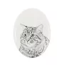 Kurilian bobtail à poil long - une plaque commémorative avec une photo de chat, une plaque funéraire avec une impression, une plaque ovale personnalisée de la marque Art-Dog