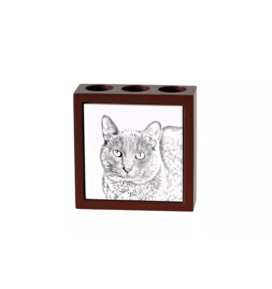 Korat Katze - Stifthalter mit Katze, Schreibtischorganizer mit Aufdruck, personalisierte Schreibtischdekoration von der Marke Art-Dog