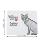 Kurilian bobtail - mouse pad with print, personalized cat pad, unique gadget for an office worker from the Art-Dog brand