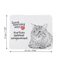 Kurilian bobtail longhaired - mouse pad with print, personalized cat pad, unique gadget for an office worker from the Art-Dog brand