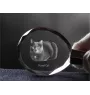 Korat Cat - Fob with cat photo, crystal key ring in gift box, unique gift by Art-Dog brand