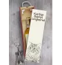 Kurilian bobtail longhaired - wine box with a cat, alcohol box with graphics, personalized gift box from the Art-Dog brand