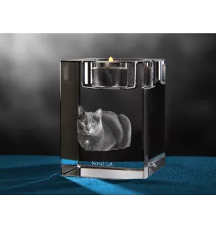 Korat świecznik kryształowy z kotem Art-Dog