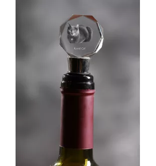 Chat Korat - Bouchon de bouteille, bouchon de vin en cristal avec photo de chat, cadeau personnalisé pour barman par la marque Art-Dog
