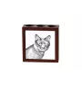 Kurilian bobtail - pen holder with a cat, desk organizer with a print, personalized desk decoration by Art-Dog brand