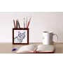 Bobtail kurilien - porte-stylo avec un chat, organiseur de bureau avec impression, décoration de bureau personnalisée de la marque Art-Dog