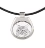 Kurilian bobtail longhaired - cat necklace, personalized pendant with a photo, unique necklace for women and men by Art-Dog brand