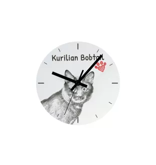 Bobtail kurilien - horloge murale avec un chat, horloge de table avec impression, décoration personnalisée de la maison de la marque Art-Dog