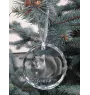 Chat Korat - boule de Noël en cristal avec une photo, photo d'un chat dans le cristal, décoration personnalisée pour sapin de Noël de la marque Art-Dog
