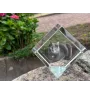 Korat Cat - crystal cube with a picture of a cat, crystal with a picture of a horse, cubic paperweight by Art-Dog brand