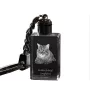 Kurilian bobtail longhaired - Crystal pendant with cat photo, illuminated pendant, unique gift by Art-Dog brand