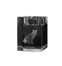 Kurilian bobtail - Candle holder with cat photo, crystal tealight holder, personalised gift by Art-Dog brand