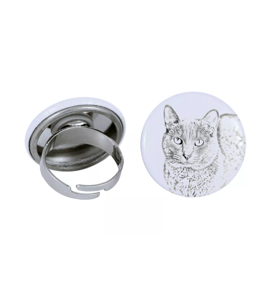 Korat Katze - ein einzigartiger Ring, handgefertigt, Damenschmuck der Marke Art-Dog