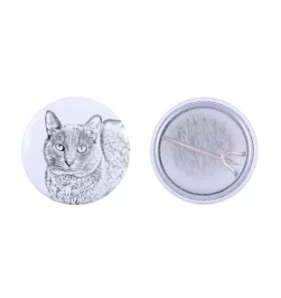 Chat Korat - un accessoire de sac à dos, un badge personnalisé, l'accessoire parfait pour les amoureux des animaux de la marque Art-Dog
