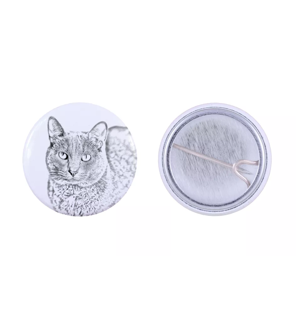 Korat przypinka z kotem mała Art-Dog