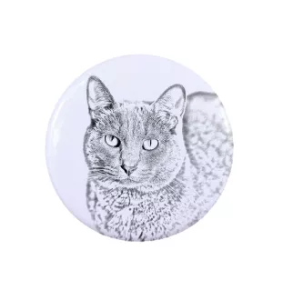 Korat przypinka z kotem mała Art-Dog