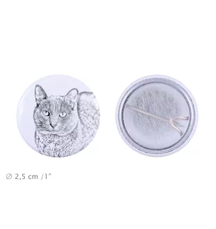 Korat przypinka z kotem mała Art-Dog