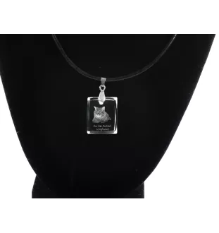 Kurilian bobtail à poil long - Crystal cat pendant, photo necklace, unique jewellery by Art-Dog