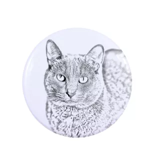 Korat przypinka z kotem duża Art-Dog