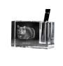 Korat Katze - Stifthalter, Kristallorganizer mit Katzenfoto, einzigartige Schreibtischdekoration der Marke Art-Dog