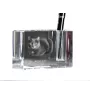 Chat Korat - Porte-stylos, organiseur en cristal avec photo de chat, décoration de bureau unique par la marque Art-Dog