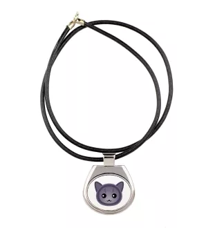 Korat - pendant necklace with graphic on a chain strap by Art-Dog brand