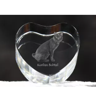 Kurylski bobtail serce kryształowe z kotem Art-Dog