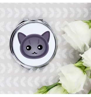 Korat - pocket mirror for a purse by Art-Dog